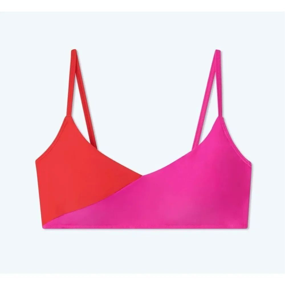 Summersalt The Marina Bikini Top  Hibiscus & Grapefruit 8